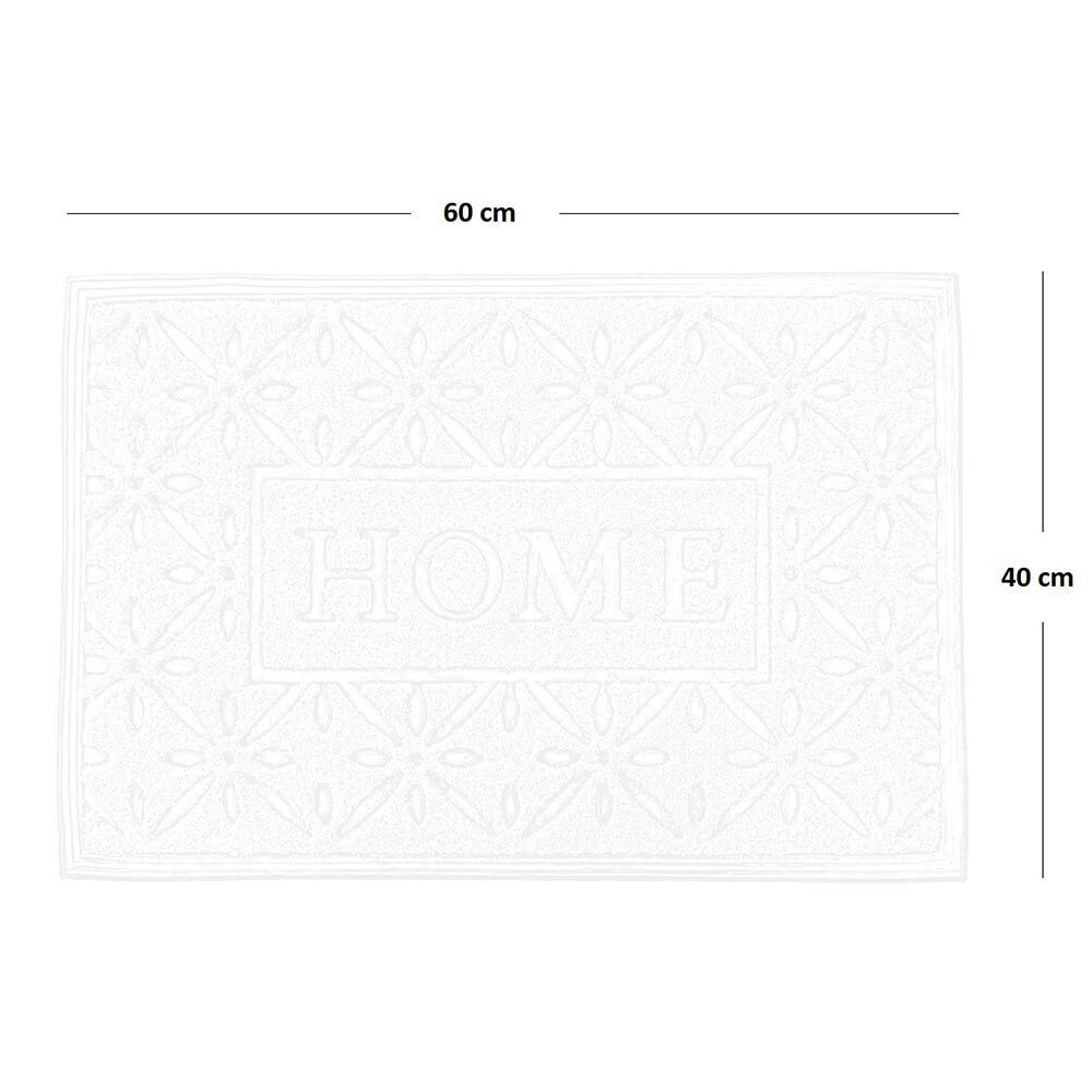 Zerbino rettangolare in fibra di cocco con scritta Home misura 40 cm x 60 cm