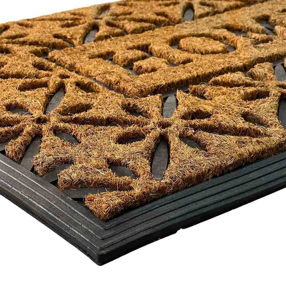 Zerbino rettangolare in fibra di cocco con scritta Home misura 40 cm x 60 cm