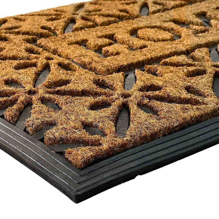 Zerbino rettangolare in fibra di cocco con scritta Home misura 40 cm x 60 cm