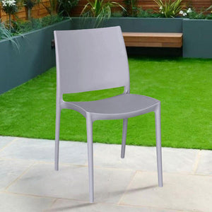 Sedia sala da pranzo set altea in plastica grigio chiaro modello confort x 6