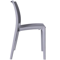 Sedia sala da pranzo set altea in plastica grigio chiaro modello confort x 6