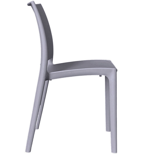 Sedia sala da pranzo set altea in plastica grigio chiaro modello confort x 6