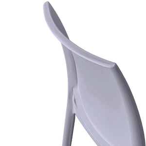Sedia sala da pranzo set altea in plastica grigio chiaro modello confort x 6