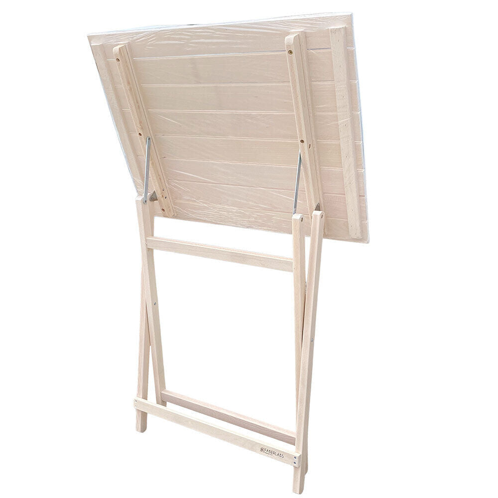 Tavolino picnic bianco wash in legno da cm 100 x 60
