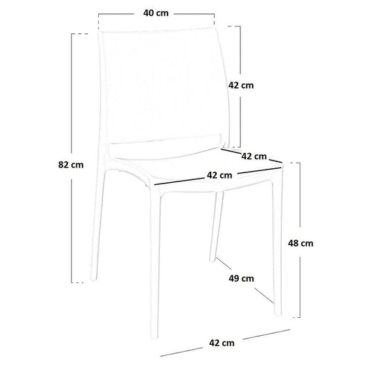 Sedia altea in plastica colore azzurro modello confort