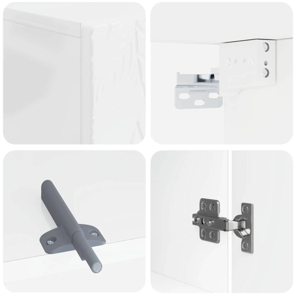 Armadio da bagno a muro DELFT Bianco Lucido 30 x 31 x 59 cm 897029
