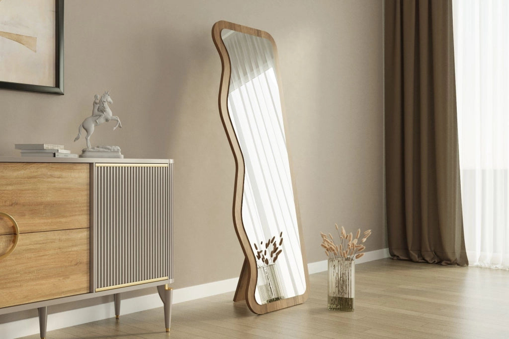Specchio in legno "Asel" - 50 x 160 cm - Marrone
