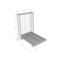 Letto 1 Piazza e Mezzo a Scomparsa Salvaspazio Kentaro H210 cm Bianco
