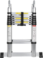 Scala Telescopica - Scala Telescopica a Volo - Altezza di Lavoro - Alluminio - Adatto per Uso Privato e Professionale - Scala Telescopica a Volo - Massimo Carico 150 kg