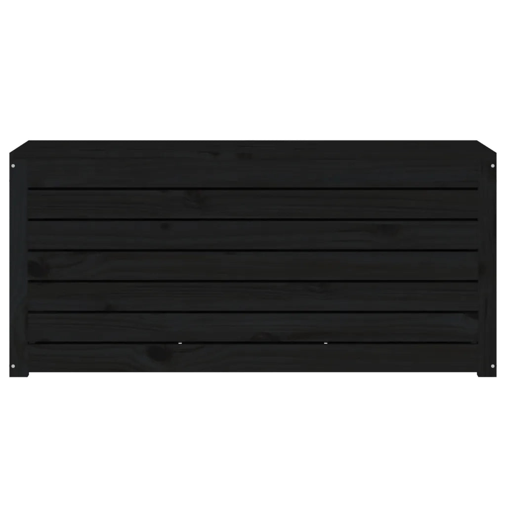 Contenitore Giardino Nero 101x50,5x46,5 cm Legno Massello Pino 823952