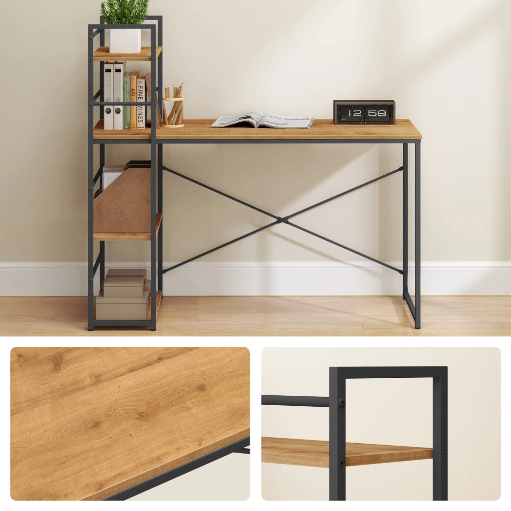 Scrivania per computer Valora MAX 4.0 con gambe in rovere nero, design moderno