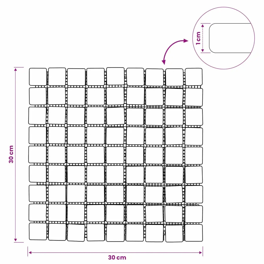 Piastrelle Mosaico Grigio 30 x 30 cm Marmo 42033522