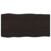 Piano Tavolo | Superficie Tavolo | Piano Scrivania Marrone Scuro 80x40x(2-4)cm in Rovere Non Trattato