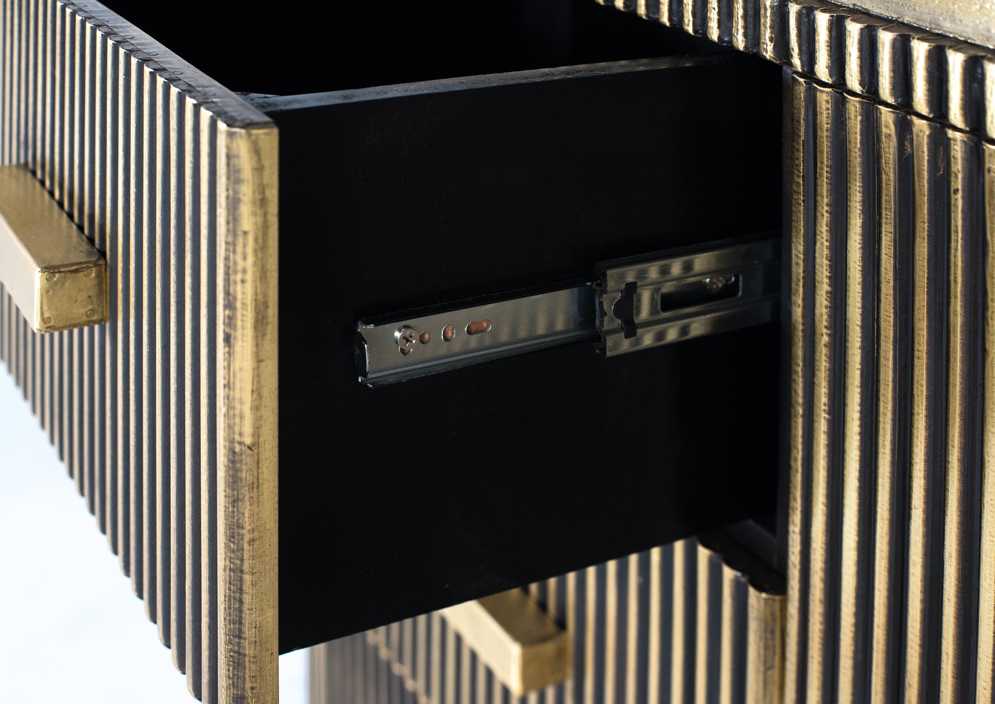 Credenza in legno di mango e bronzo 150 cm