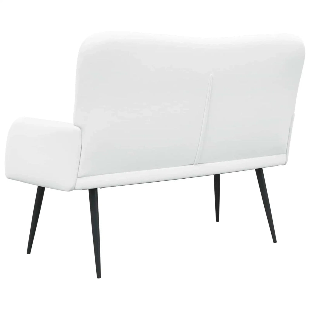 Sofa a Due Posti Bianco 115 x 61 x 87 cm Tessuto