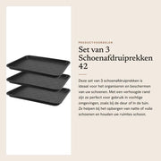 Set di 3 protezioni per pavimento - 42 x 32 cm - Plastica - Antiscivolo - Stivale - Duraturo e facile da pulire