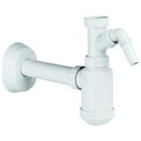 Sifone a bottiglia senza piletta con canotto e rosetta 1-1/2x32