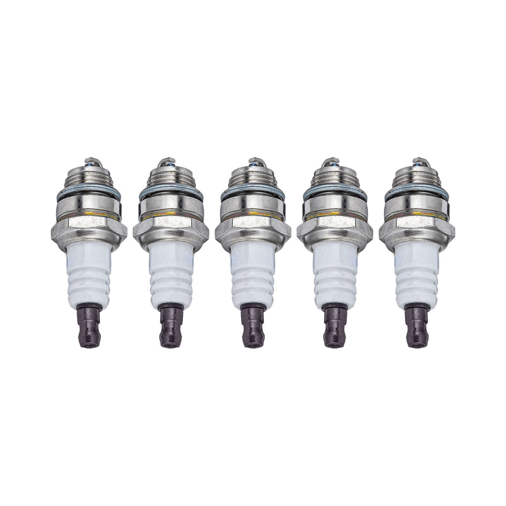 Set di 5 Candele per Motori a 2 Tempi - l8rtf/bm6a/l7t - compatibili con decespugliatori mototrivelle motoseghe e motozappe