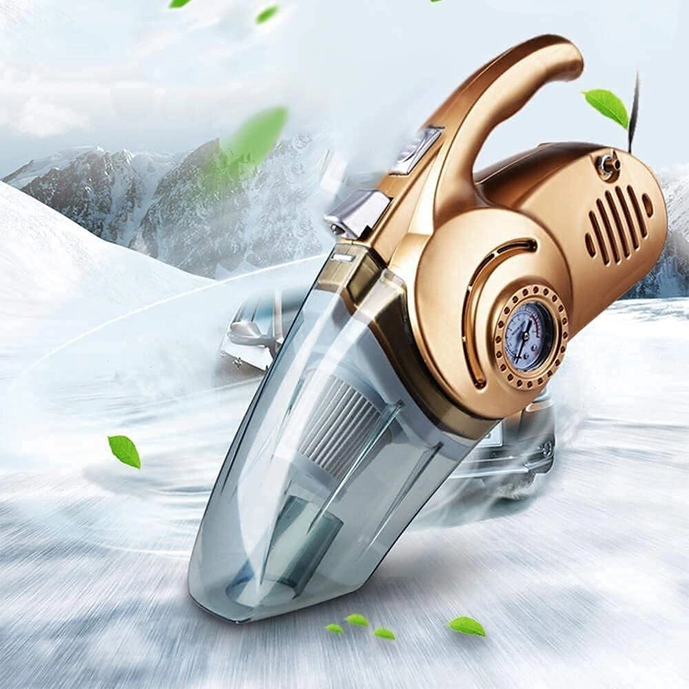 Trade Shop - Aspirapolvere Portatile 4in1 Multifunzione Per Auto Con Pompa Gonfiabile Compressore D'aria -