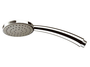 Doccetta cromata minimale arcuata con getti in silicone