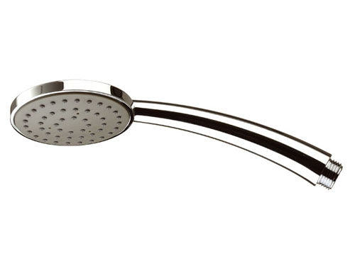 Doccetta cromata minimale arcuata con getti in silicone