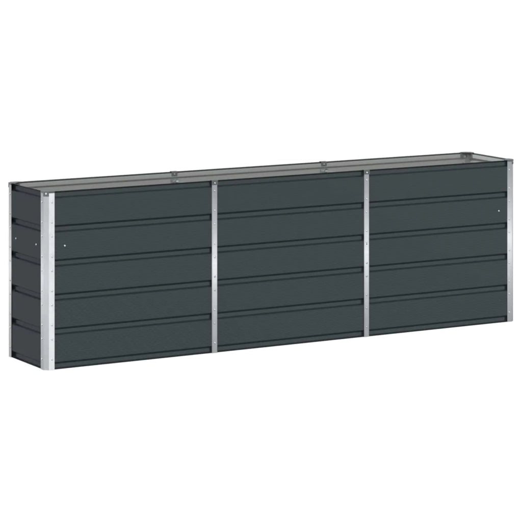 Fioriera Antracite 240 x 40 x 75 cm Acciaio
