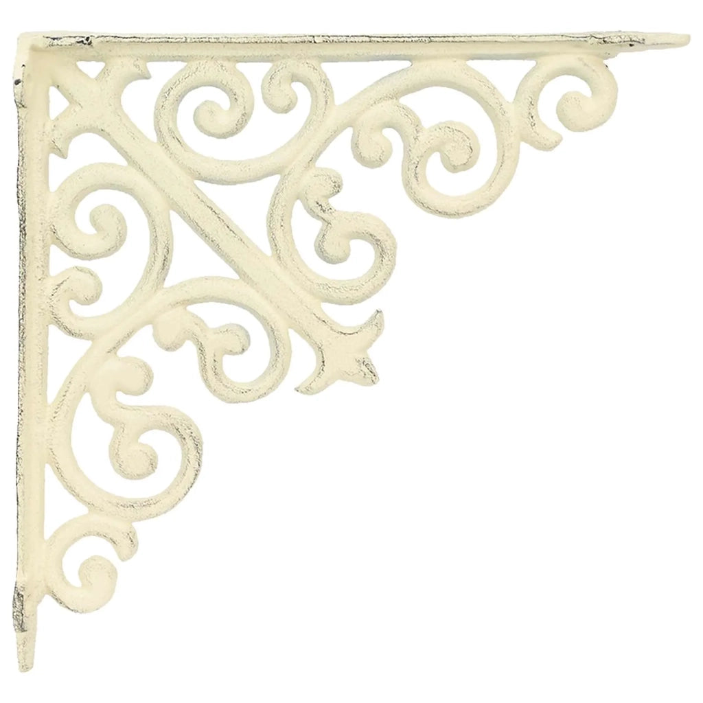 Supporti per mensole da parete 12 pz Bianco Antico 42038822