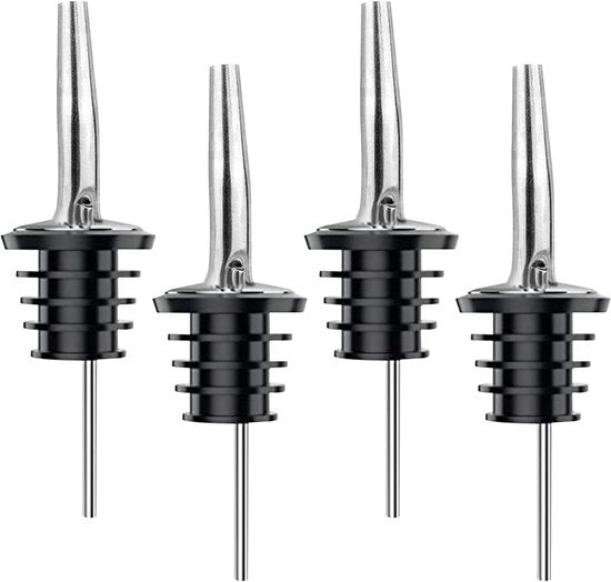 Set di 4 pezzi di misuratori di liquido - bottiglie - doppi - in acciaio inox - per cocktail - alta qualità