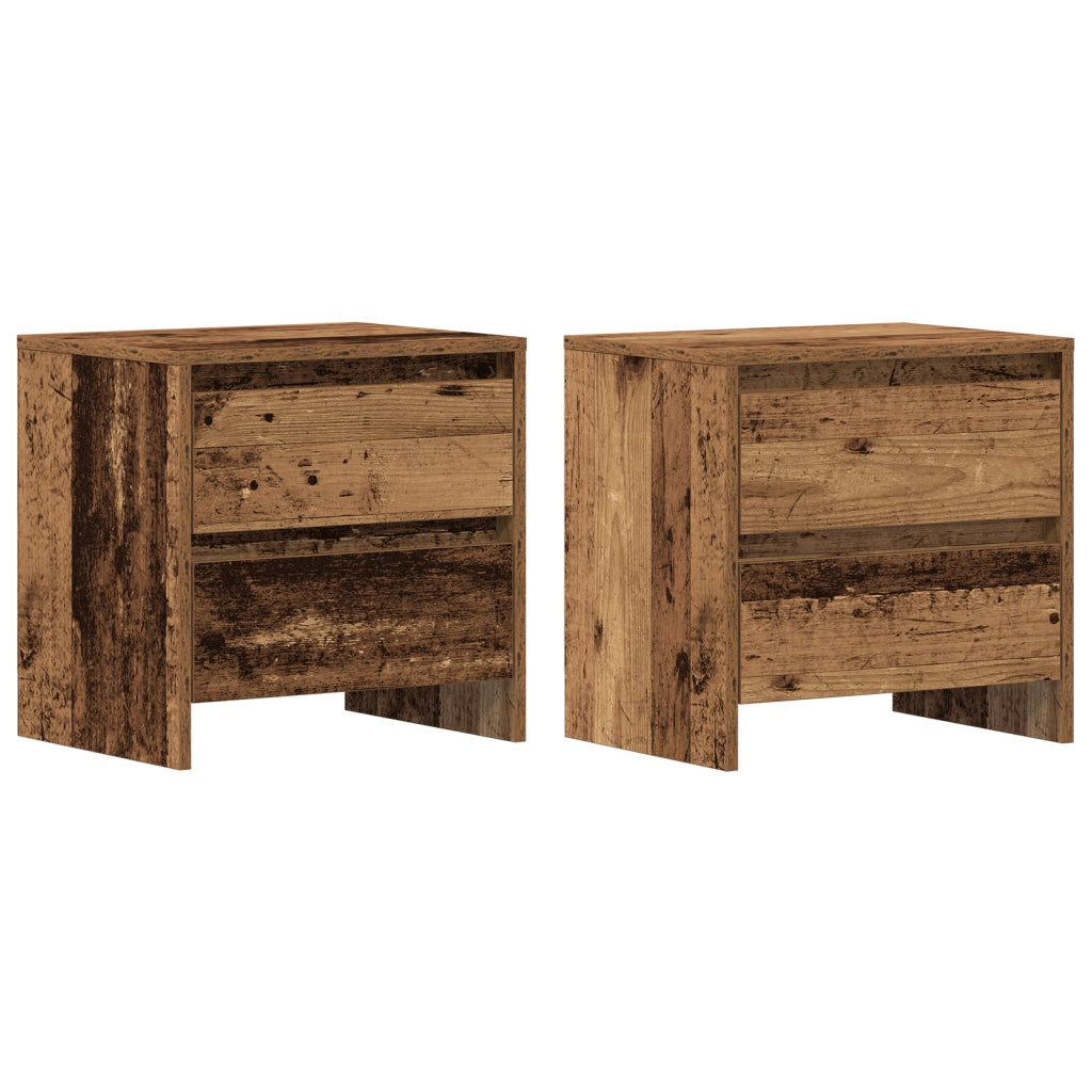 Comodino 2 pcs Legno Vecchio 45x34x44,5 cm Legno Ingegnerizzato
