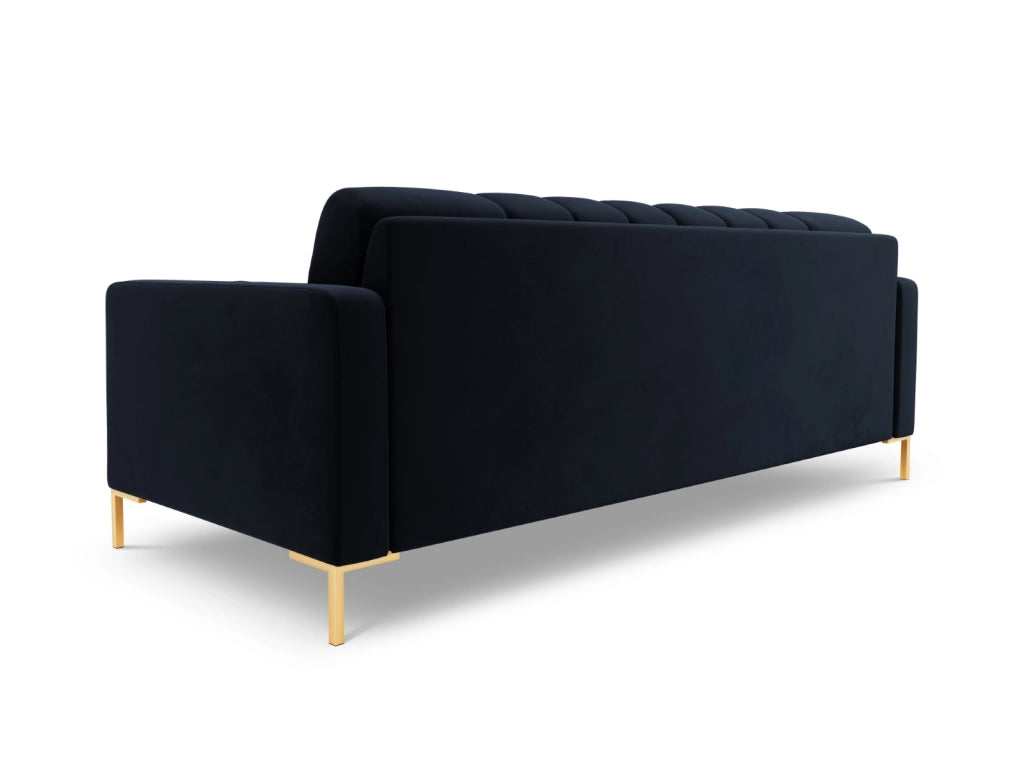 Cosmopolitan Design - Divano "Bali" 3 posti in velluto blu scuro 