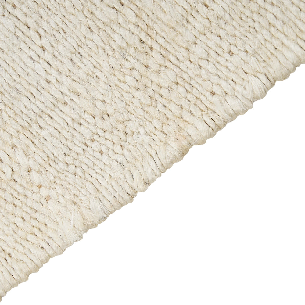 Tappeto in juta beige chiaro 80 x 150 cm tessuto a mano con frange stile boho per l'ingresso della camera da letto