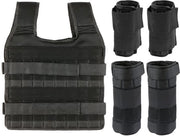 Vestizione per allenamento 35 kg - Vestizione con peso regolabile - Banda di spalla assorbente shock - Tessuto in rete duraturo - 32 tasche per pesi - Vestizione con forma comoda