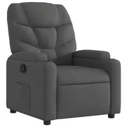 Poltrona | Sedia Relax reclinabile in tessuto grigio scuro