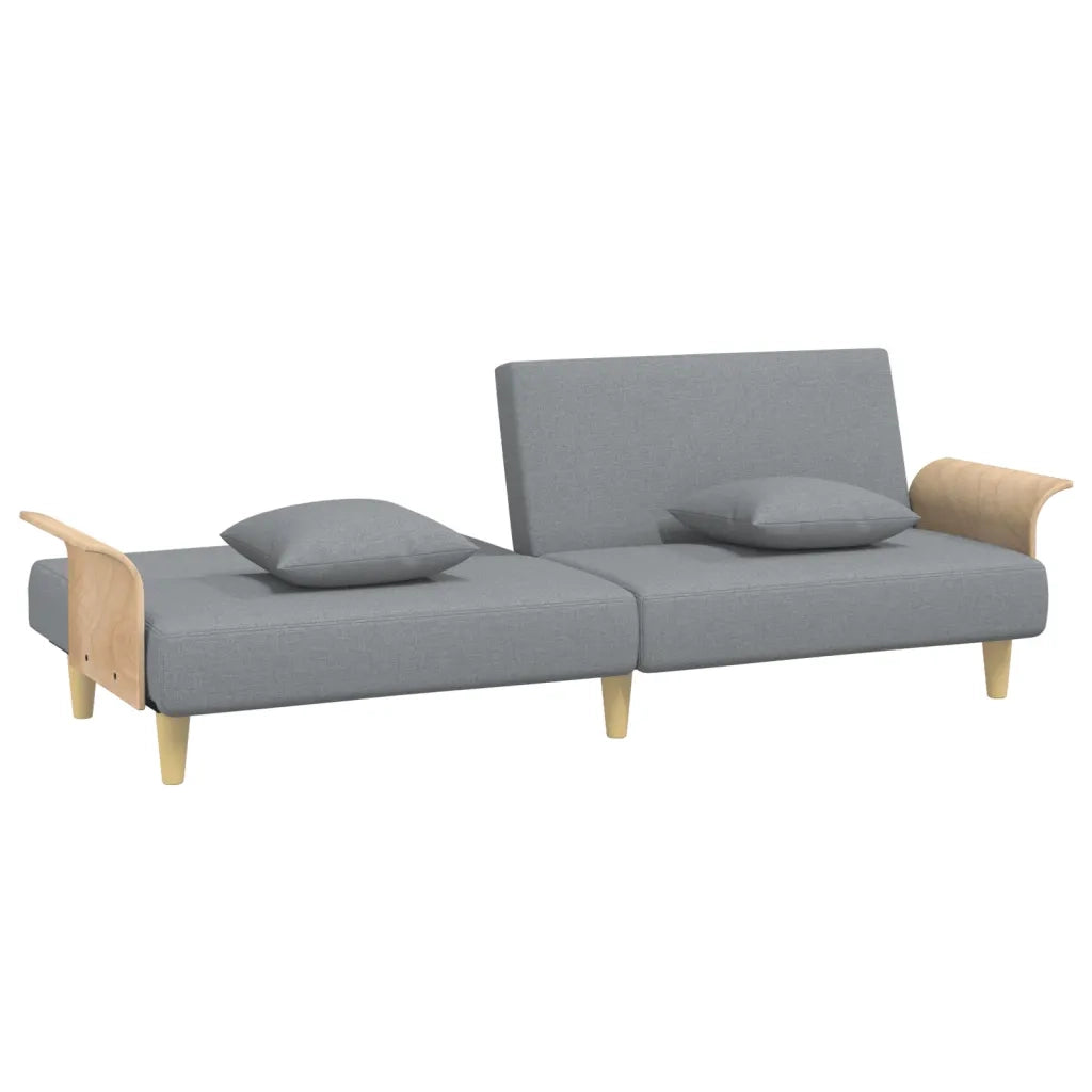 Divano letto | Sof¨¤ letto | Letto singolo con Braccioli Grigio Chiaro in Tessuto
