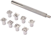 Set di timbri metallici - 8 modelli - per hobby e artigianato
