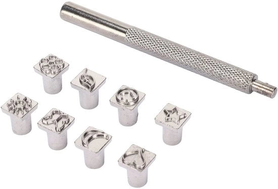 Set di timbri metallici - 8 modelli - per hobby e artigianato