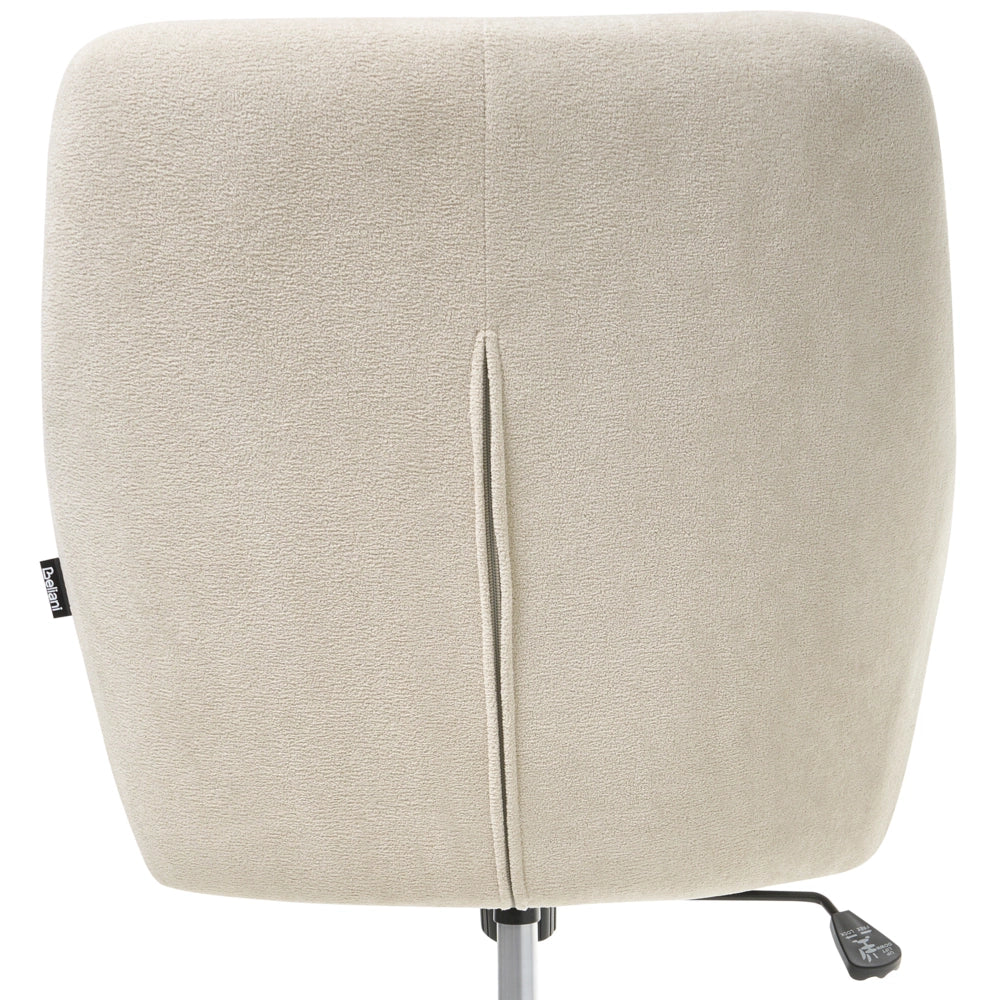Sedia da ufficio in tessuto Beige chiaro Girevole Funzione Regolabile Mobili da Ufficio
