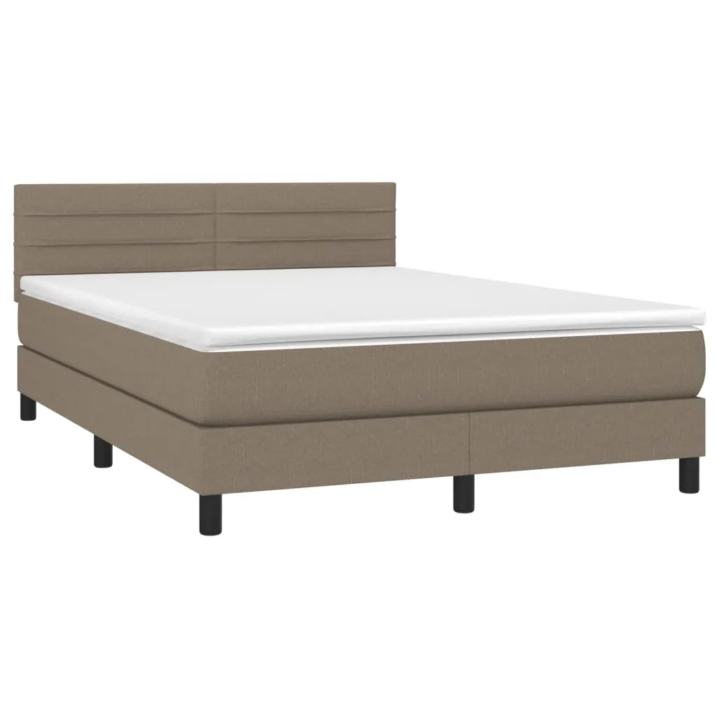 Giroletto a Molle con Materasso Tortora 140x200 cm in Tessuto cod mxl 34969