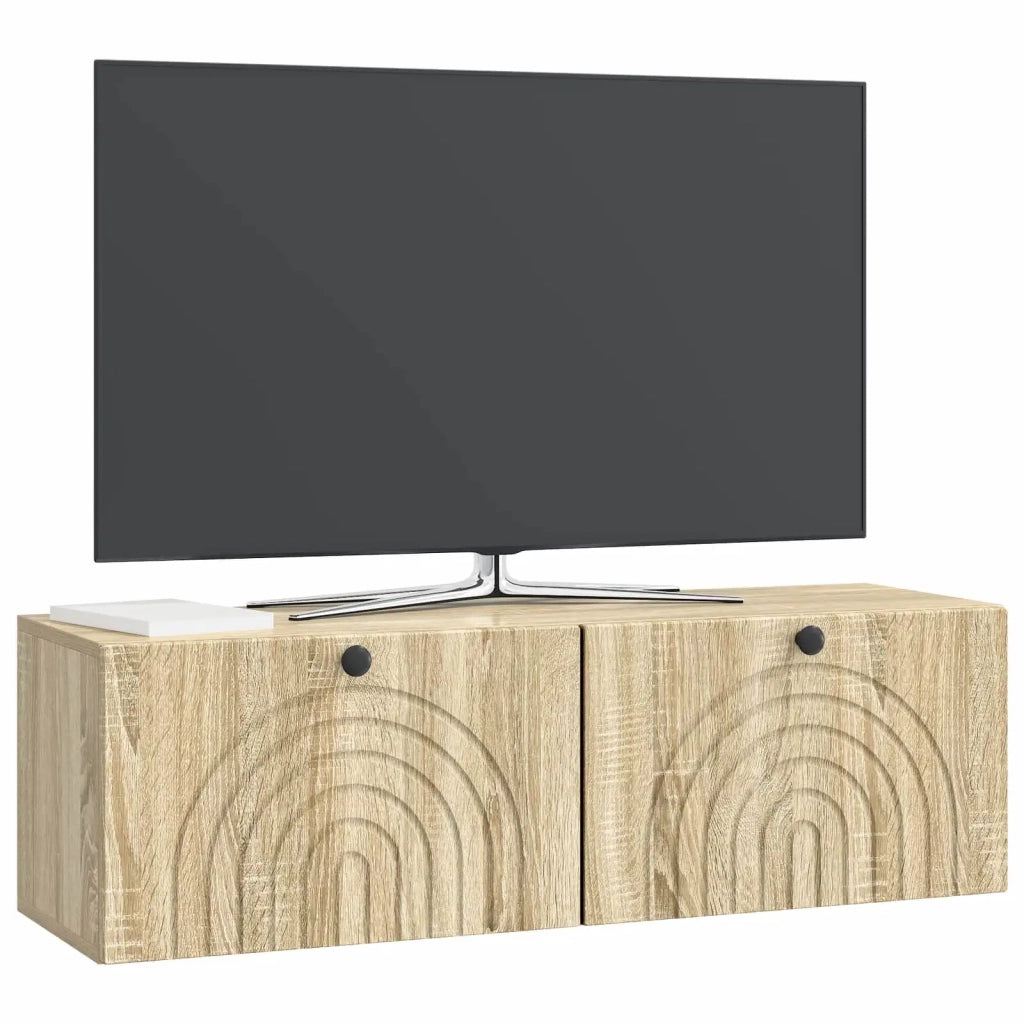 Mobile Porta TV da Muro Rovere Sonoma 98 x 31 x 30 cm 898217