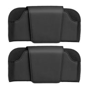 Cassetto per occhiali in pelle PU - 2 compartimenti - 17 x 8 cm - nero