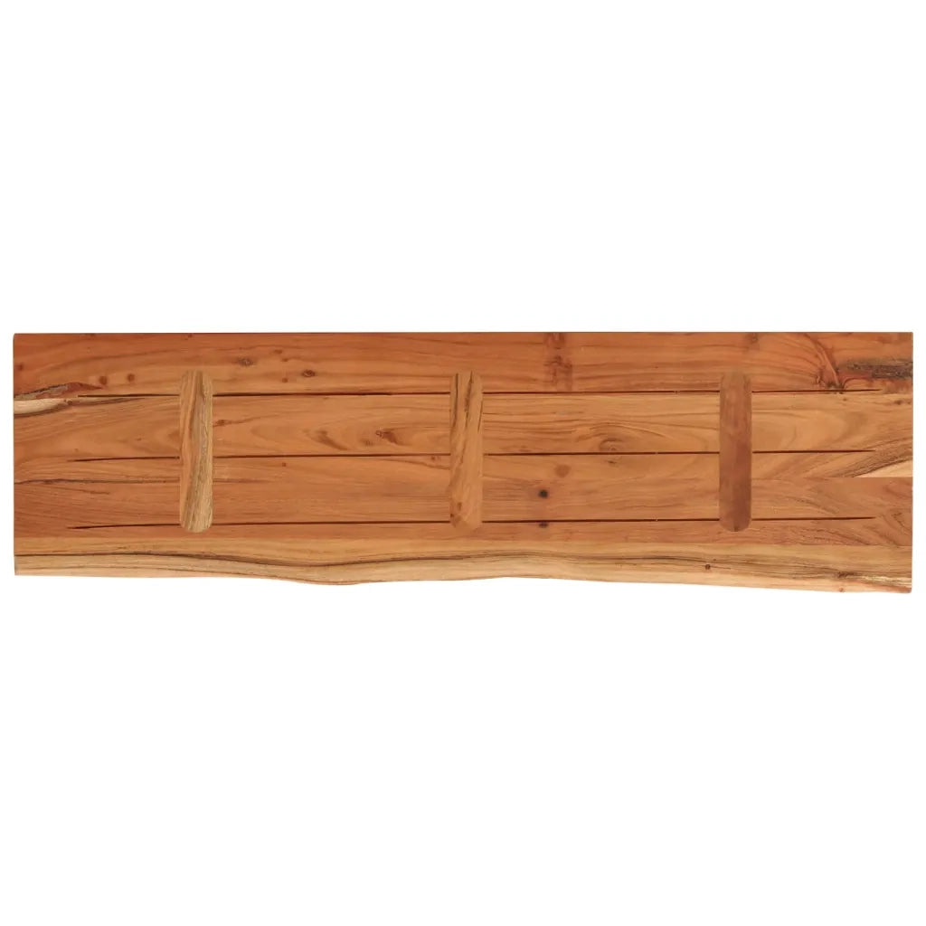 Mensola a Muro 90x30x2,5cm Rettangolare Legno Acacia Bordi Vivi