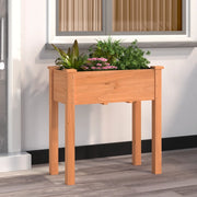 Fioriera con Fodera-Vaso-Contenitore per Piante Marrone 71x37x76 cm Legno Massello di Abete