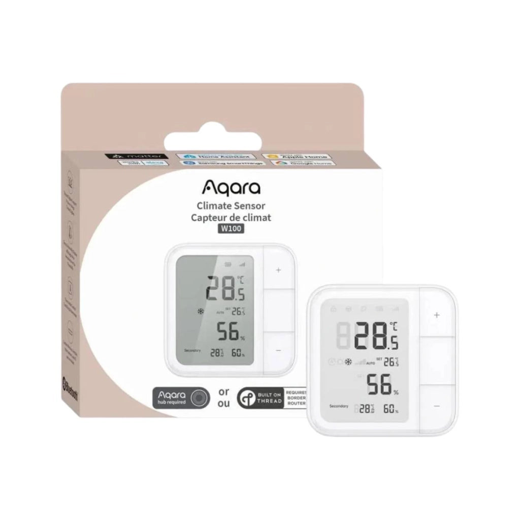 Sensore intelligente di temperatura/umidità W100 con display LCD Bianco Aqara