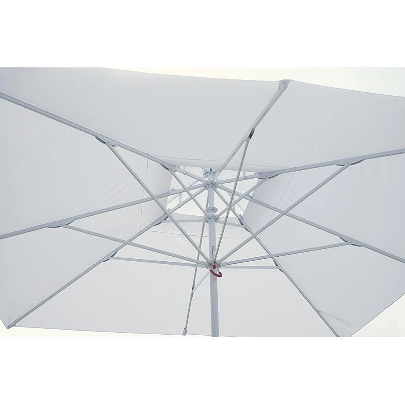 Ombrellone quadrato MOIA Push-Up 3x3 mt. fusto bianco telescopico Contract
