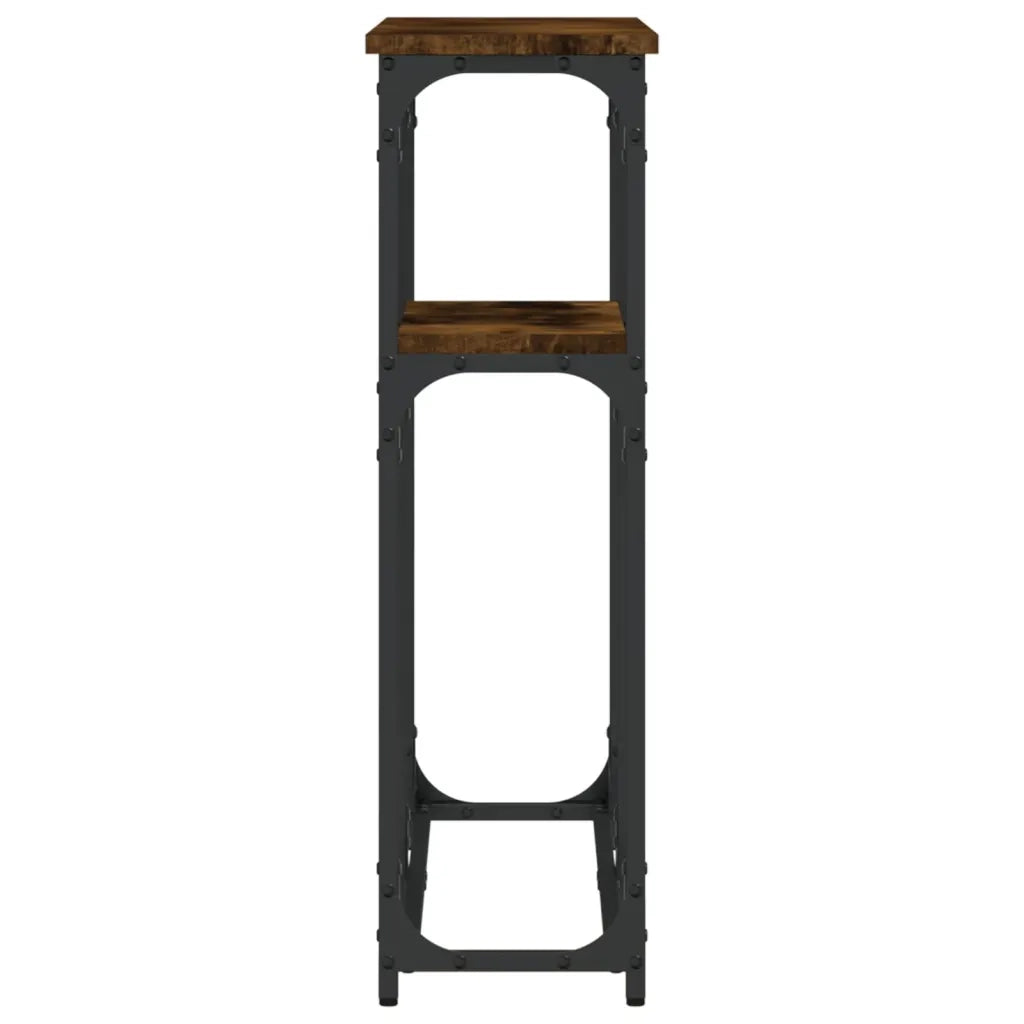 Tavolino Consolle Rovere Fumo 90x22,5x75cm in Legno Multistrato 834092