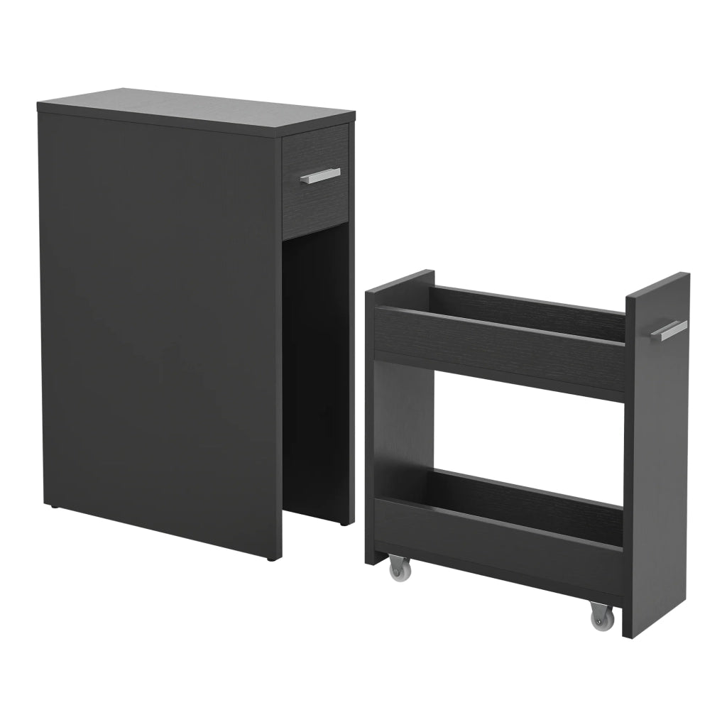 Mobile lavabo da bagno grigio scuro a 2 cassetti 03_0007663