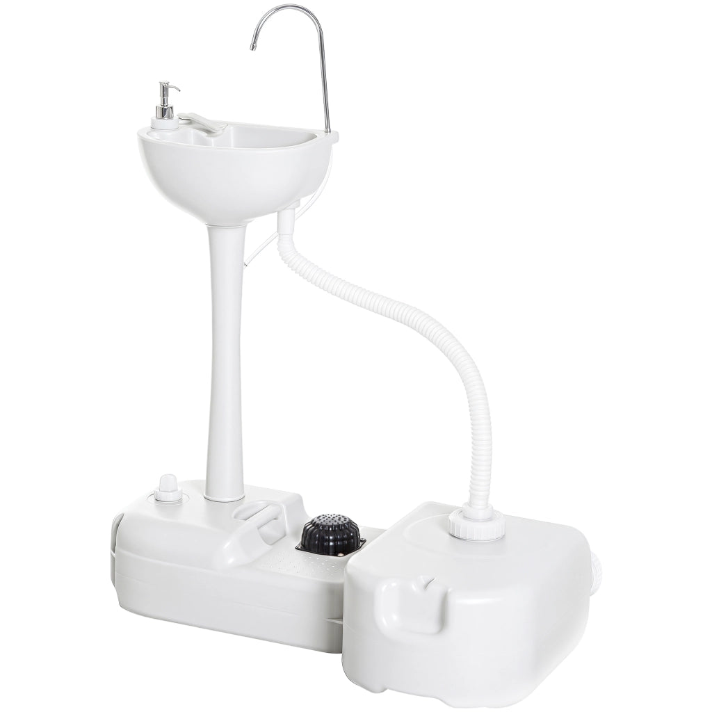 Lavabo Portatile con Serbatoio Acqua e Ruote ¨C zephmum ¨C 83x50x103cm