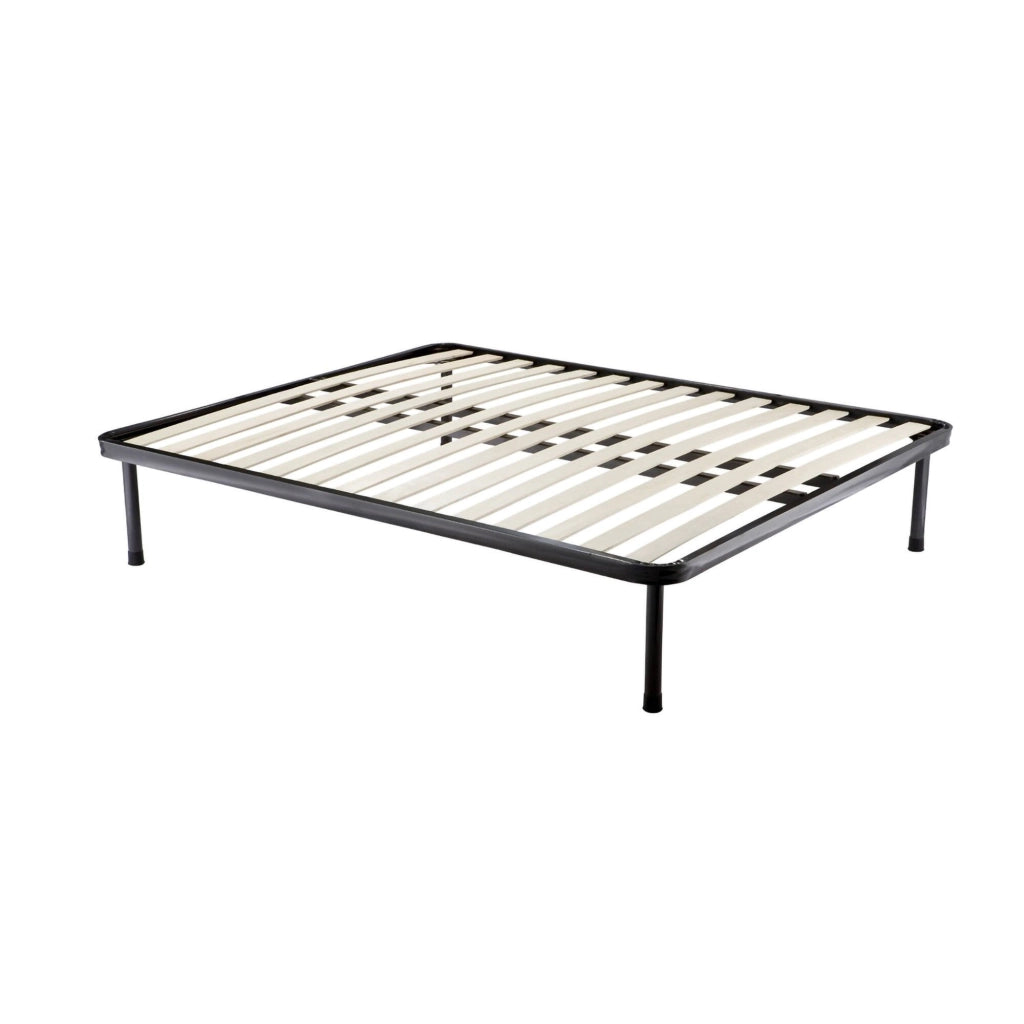 Rete letto matrimoniale Pesci, Rete ortopedica a doghe, 100% Made in Italy, Cm 160x190h30, Antracite