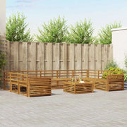 Set divani 10 pcs Naturale Legno di Acacia Massello 3374174