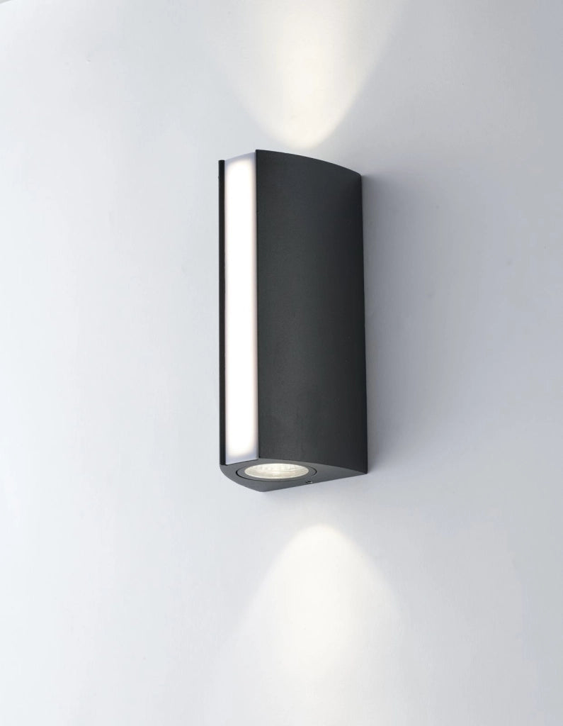 APPLIQUE TRIEMISSIONE LED RAY ANTRACITE 14W 1490LM CCT 3000K / 4000K IP54 8,5X7,8X20CM